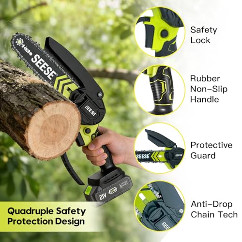 SEESE 6-Inch Lightweight Cordless Chainsaw