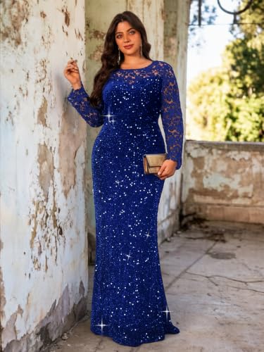 Image of Velvet Sequin Formal Evening Party Dress Sweatheart Bodycon Long Sleeve Maxi Gown
