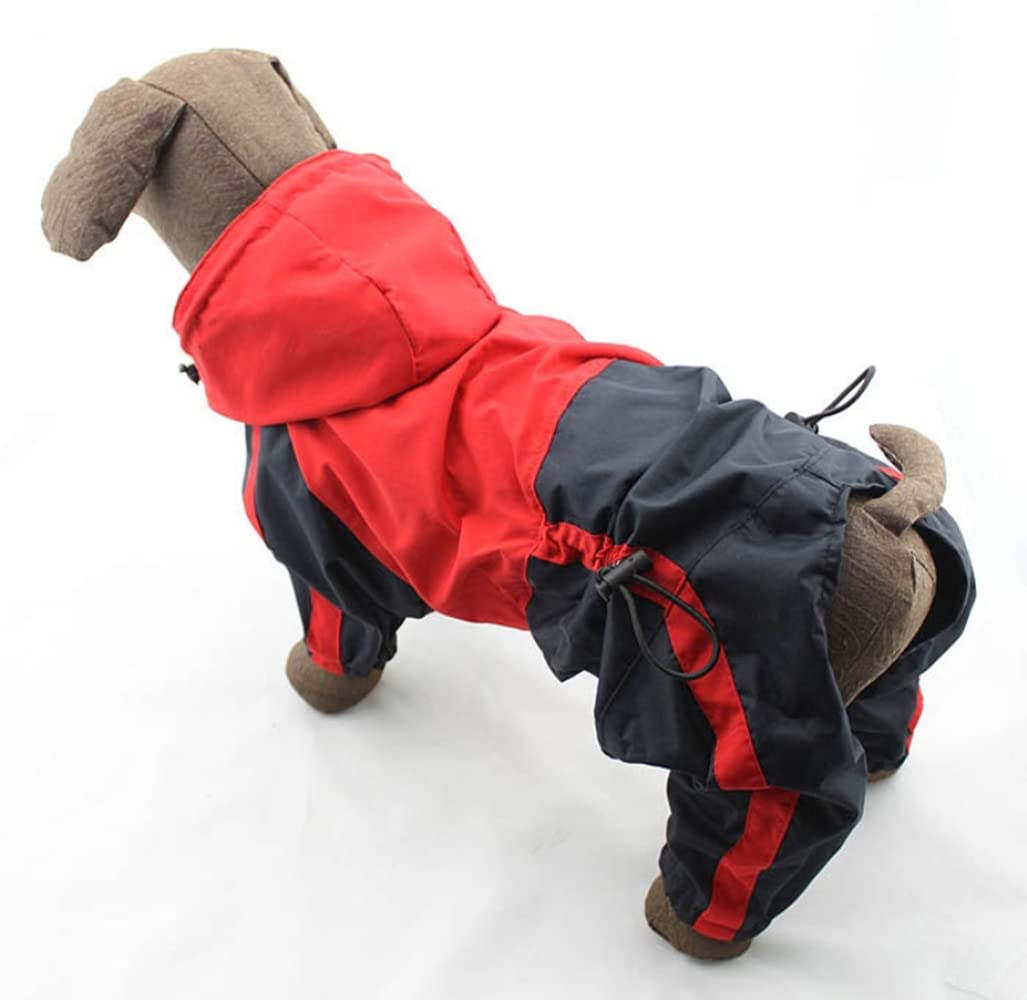 Płaszcz przeciwdeszczowy dla psów, Corgi Dog Clothes Kombinezon Wodoodporna Odzież Raincoat Kaptur Kurtka Przeciwdeszczowa Artykuły Dla Zwierząt(Red,D L)