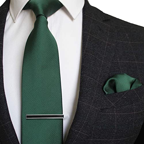 Roctee 2pcs Black Tie Bar Clip 2.4 Inch, Men’s Tie Tacks Pins Tie Clips Necktie Bar Pinch Clip Set for Regular Normal Size Ties for Men Tie Set Accessories Jewelry Fashion Designs3