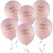 36 Happy Birthday Balloons Girl 12" Latex Pink and Gold Decorations for Baby First Birthday Party Favor Supplies