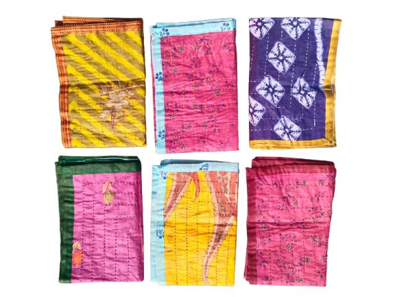 Baby Mattress Protector Sheet,Baby Kantha, 63.5 x 50.8 cm, Pack of 6, Cotton, Hand Stitched, 0-6 Months-image-42