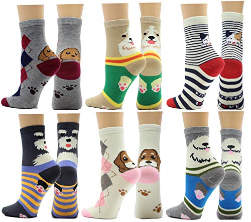 Image of Frenchic 12 /24 /48 Pairs Pack Women's Colorful Patterned Cute Funny Casual Fashion Crew Socks