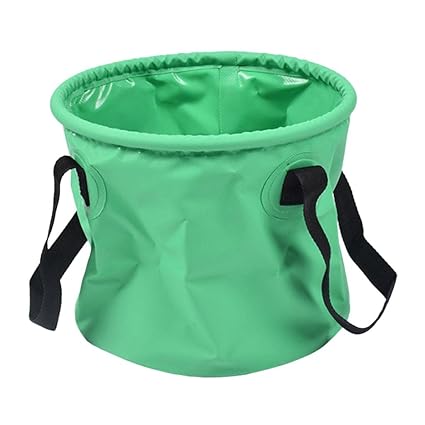 LOOM TREE Outdoor Collapsible Water Bucket Carrier Leakproof Folding Pail Green 30L| Outdoor Sports | Camping & Hiking | Other Camping & Hiking