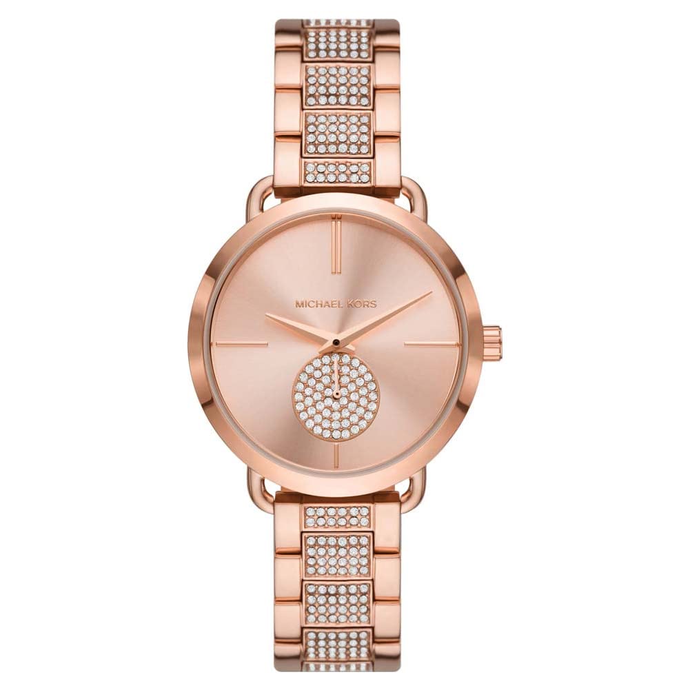 Michael Kors Orologio Portia da donna, Movimento al quarzo multifunzione con cinturino in acciaio inossidabile