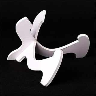 ã€Third Generationã€‘:white Ukulele Stand Wooden Portable Folding Ukulele Stand Holder Show Display Stand with [Soft Leather Edges] for Mandolins and Violins - Ukulele Accessories