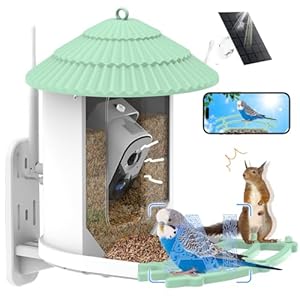 4MP HD Smart Bird Feeder with Camera, Bird Feeder Squirrel Proof,Bird Feeder Camera with AI Identify Bird Species,with Auto Capture Bird Videos & Motion Detection, Ideal Gift for Bird Lover
