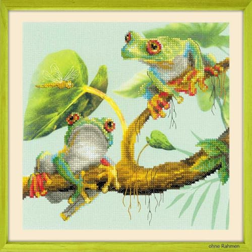 Riolis Stickpackung Frösche, Zahlmuster Cross Stitch Kit, 2020cm, Multicoloured