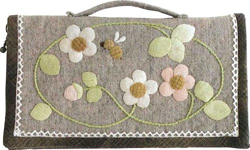 Kit patchwork étui pour objets de valeur blanc et rose pour organiser vos petits accessoires