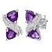 Produktbild Naava Damen-Ohrstecker 9 K Weißgold Diamant Amethyst
