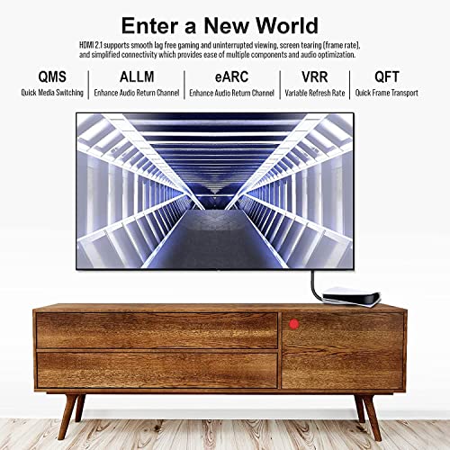 Image of EMK 8K 40 Meter HDMI 2.1 Fiber Optical Cable,10K Ultra High Speed HDMI Gen2 50m 48Gbps 4K,120Hz 8K,120Hz 10K,120Hz,eARC Dolby Vision Atmos HDR10 RTX 3080 /3090 PS5 Xbox Sony LG C9 /B9,