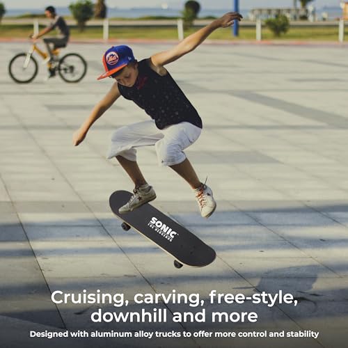 Sonic The Hedgehog Character Skateboards - Cruiser Skateboard with ABEC 5 Bearings, Durable Deck, Smooth Wheels (Choose from Sonic, Knuckles, Tails or Sonic & Friends) - Image 6