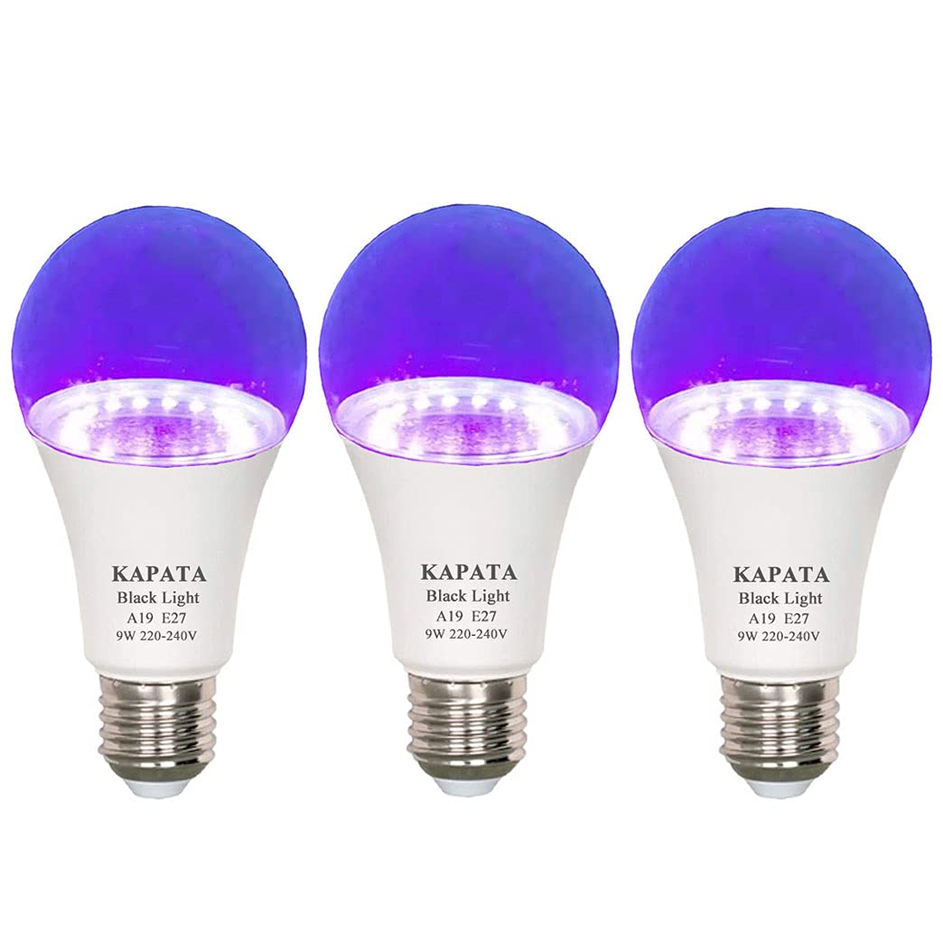 UV Black Light Bulb 9w LED Ultra Violet A60 Blacklights E27 Midium Screw Fitting 395400 nm