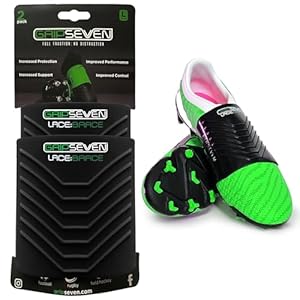 GRIP SEVEN Football Boots Lace Covers, UK Size 1-10+ Rugby Boots Laces Covers Made from Durable Silicone, Football Accessories for Men, Women, Kids, Keeps Laces Tied During Sports