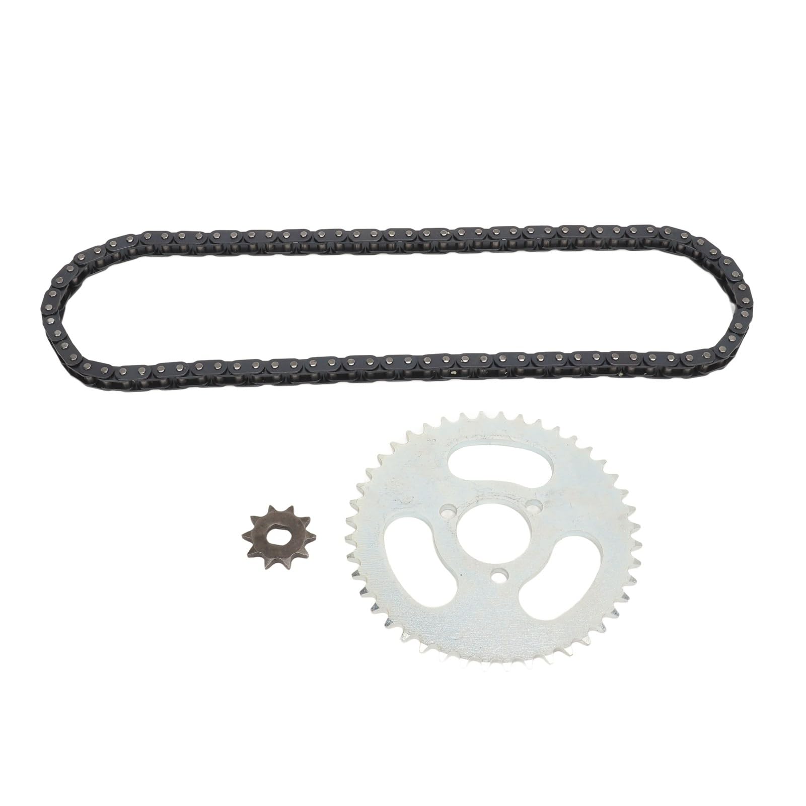 T8F Gear Chain Set, Front and Rear Sprocket Chain Replacement 44T 3 Hole Sprocket 10T 10H Hole Front Chain Wheel with 88 Link Drive Chain for DIY