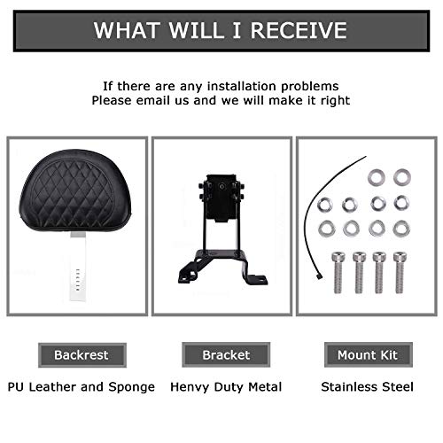 image for psler Diamond Plug In Driver Backrest Pad Rider Sissy Bar Back Rest Wi
