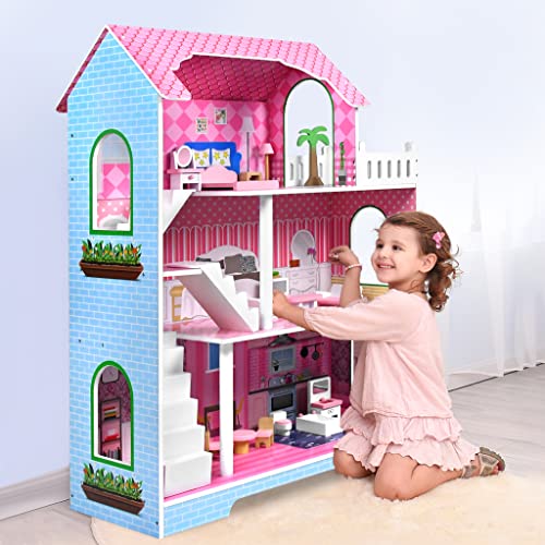 Juego Simulación Cocina Baño Casa Muñecas Barbie 2 Pisos Mattel - Con Muñeca Rubia, Accesorios, Juego 360°, 3 Años Barbie Casa 2 Pisos