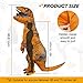 PQ Inflatable Dinosaur Costume Adult, T Rex Costume, Blow Up Dinosaur Costume for Halloween, Cosplay Party Christmas Suit, 150-190CM (4.9’-6.2’), Brown