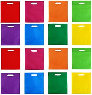 Aneco 40 Pieces 9.5 by 11.5 Inches Poly Non-woven Bags Party Gift Tote