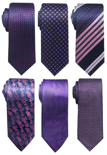 Image of Passabin Tie For Men Necktie Woven Jacquard Neck Ties Set 6 PCS