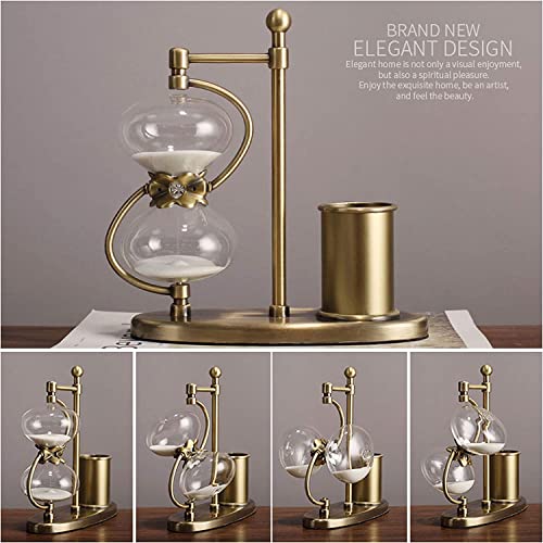 Reloj de arena antiguo, reloj de arena giratorio de 360°, temporizador decorativo para el hogar y la oficina, opciones de temporizador de 15 a 60 minutos, regalo único para coleccionistas