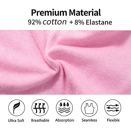 5 Pack Girls Sports Bra Cotton Training Bras U Shape Back Underwear with Removable Bust Pad Teenage Girls Crop Vest for 8-15 Years - Image 3