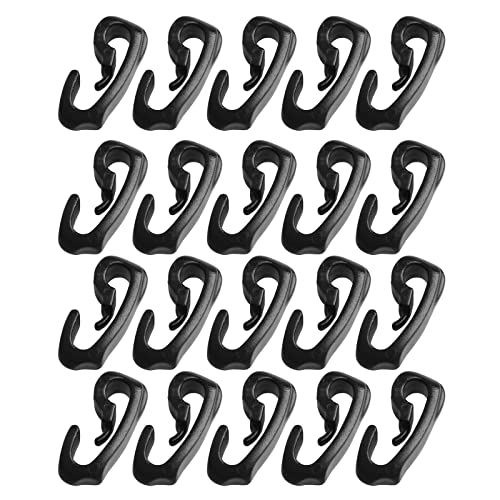 20pcs Clips Awning Sets Trap Clips Jaw Tent Hangers Camping Clips Tent Tighten Lock Grips Buckles Clasps Tent Hooks for Lights to Plastic