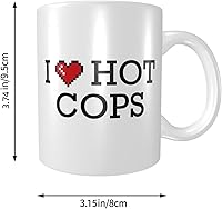 Vista 2 de Classy Coffee Mugs For Women I Love Hot Cops Mug Gifts For Dads Coffee Mug