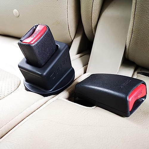 Image of Seat Belt Buckle Holder - Easy Access to The Buckles of Rear Seats - Plug The Seat Belt in with Only One Hand - Friendly to Kids, and Passengers with Special Needs (Black)
