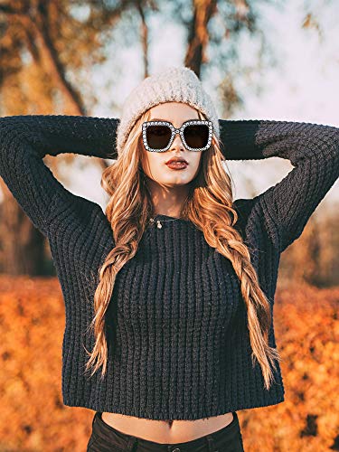 Frienda 1 Pcs Retro Disco Sunglasses Women Rhinestone Bling Glasses Girl Oversize Glitter Sunglasses 70s Disco Accessories4