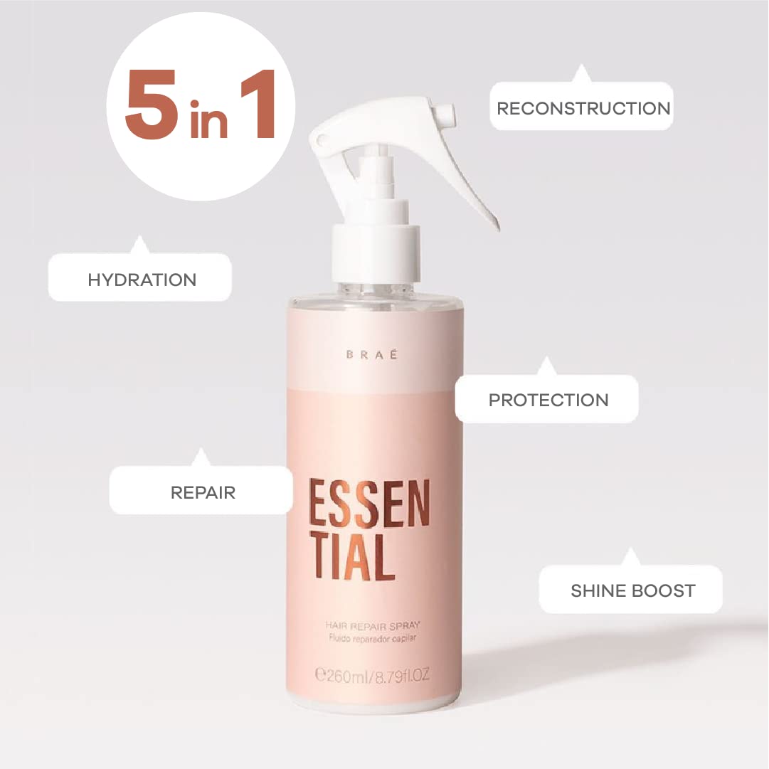 Fluído Reparador Essential Braé Hair Repair Spray 260ml, BRAÉ em promoção! Veja a oferta e mais achadinhos de Protetor Térmico 3 Hoje é o melhor dia para comprar Fluído Reparador Essential Braé Hair Repair Spray 260ml, BRAÉ com aquele preço maroto! Promoção! Aproveite a oferta! 3