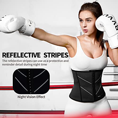 BVVU Sweat Waist Trainer Trimmer for Women Corset Cincher Underbust Latex Sport Girdle Body Shaper for Workout4