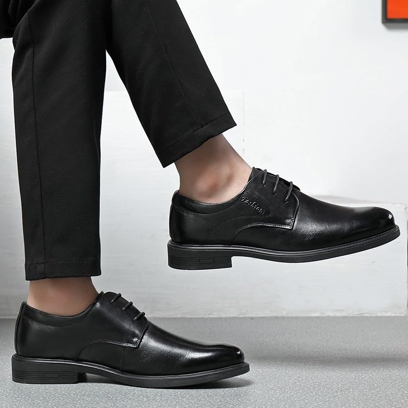 Men's Classic Lace-up Formal Brogue Oxfords Shoes Fashion Pointed Toe Business Tuxedo Shoes for Men2