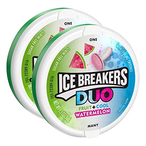 Image of Ice Breakers Duo Fruit + Cool Sugar Free Mint, Watermelon, 2 X 42 Gram