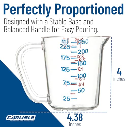 Vaso medidor plástico transparente 1 taza 8 oz miniatura 4