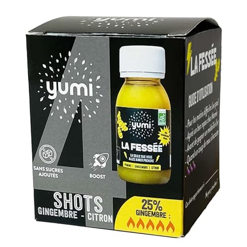 Yumi La Fessée Shots de gingembre Bio pressé à froid 4x60ml