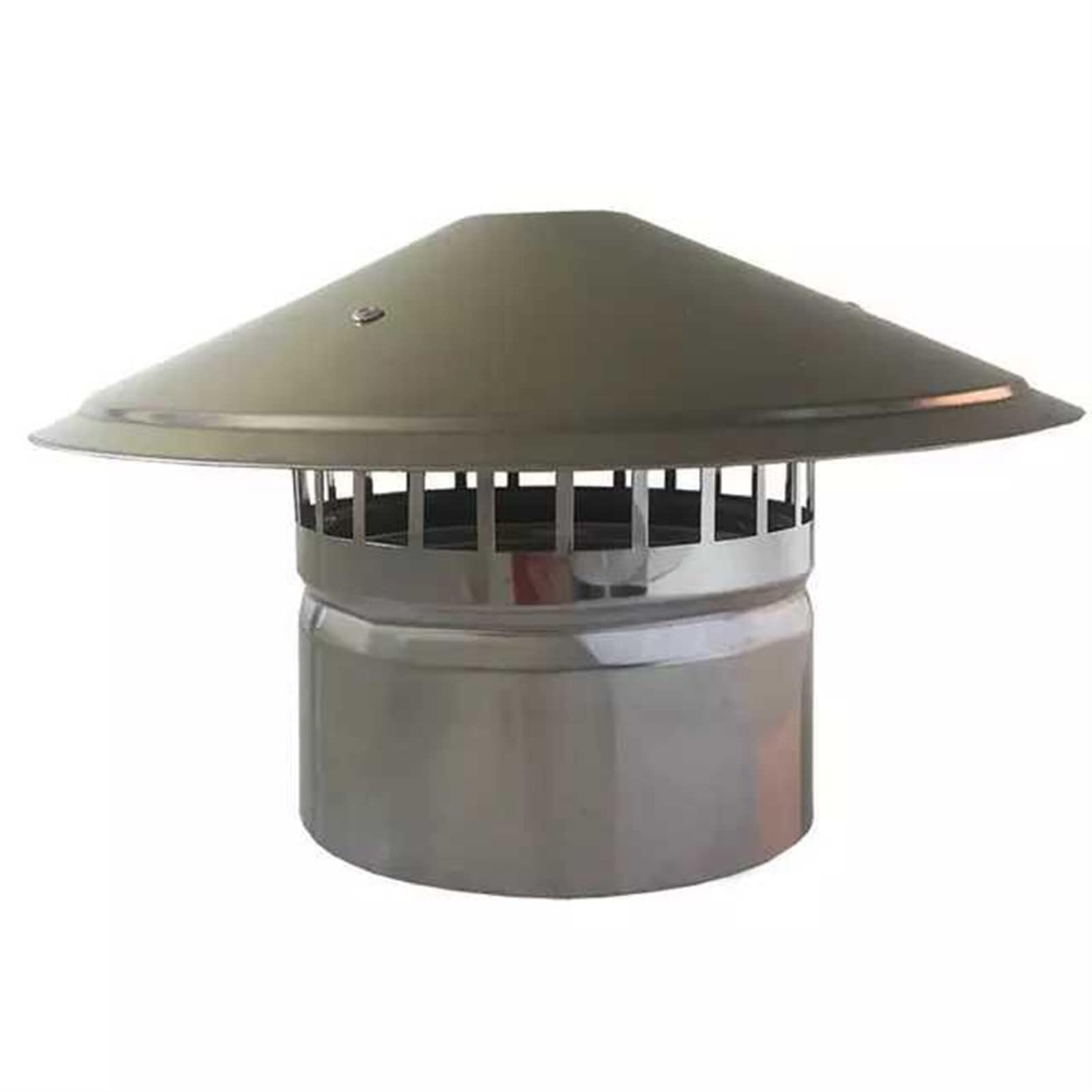 Generisch Tapa de chimenea de acero inoxidable, campana de ventilación, tapa de protección para tubo de chimenea, tapa de chimenea, campana universal, diámetro 75 mm, 200 mm (tamaño: 75 mm)