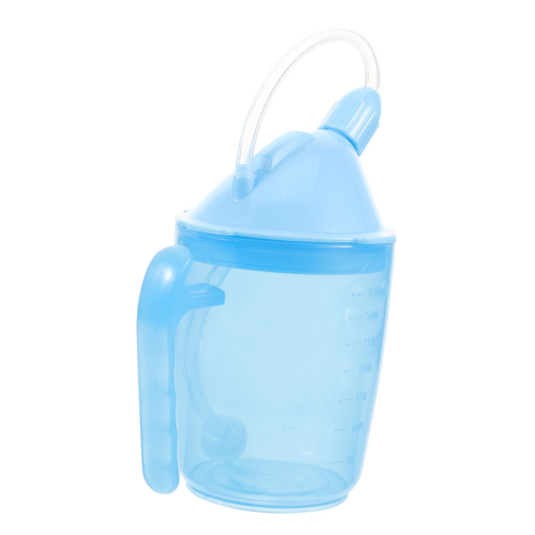Beavorty Patient Cup Adult Sippy Cups for Elderly Cups with Lids and Straws for Adults Adult Spill Proof Cup for Drinking Water Cup Drinking Cups for The Elderly Adults Cup Plastic Sky-blue