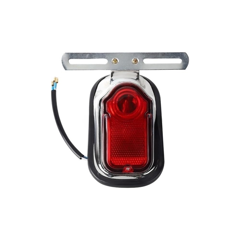 Feu arrière stop et plaque pour Chopper Bobber noir - 7