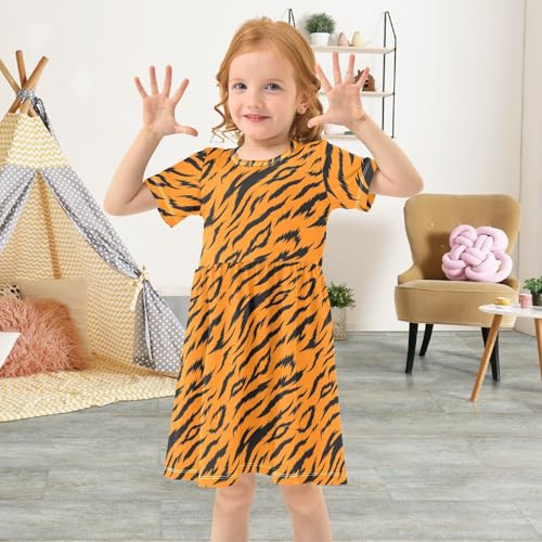 Girls Dress 2-8 Years Toddler Casual Dresses Short Sleeve Sundress4