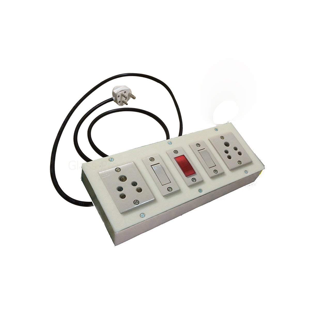 Mr.BAHUL Spike Buster PVC Extension Junction Box for Multiple Electrical Appliances 2 Way + 1 Led Indicator Surge Protector PVC Spike Box (5 Meter, Ivory)-image-33