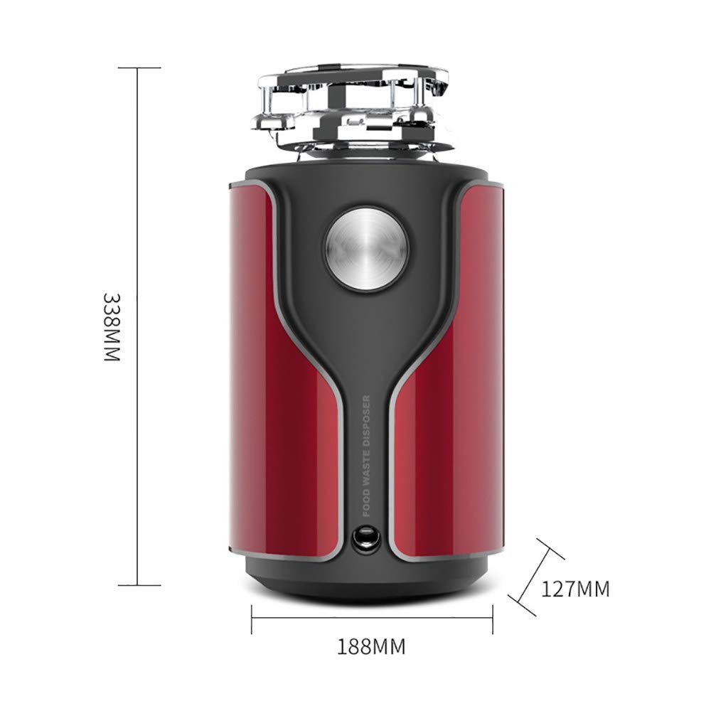 Tritarifiuti Alimentare con Interruttore a Flusso D’Aria, Tritarifiuti Dissipatore,Controllo Interruttore Wireless, Camera di Macinazione di Grande Capacità 1450ml, Ossa Facilmente Schiacciate