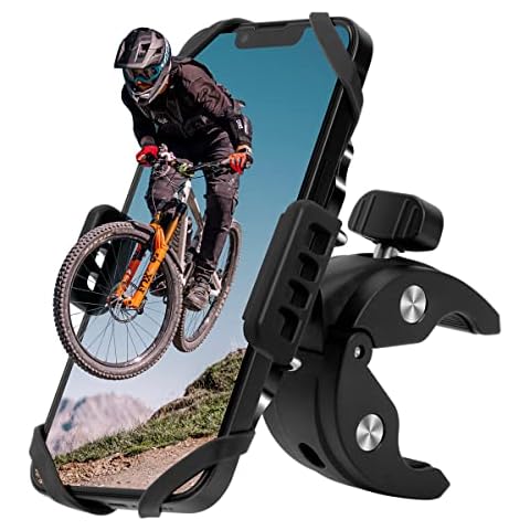 RYACO Bike Phone Holder Bike Mount Universal 360 Rotation Adjustable Bicycle Motorbike Bracket Mount for iPhone 14 Pro MAX 13 Pro 12 Pro Max Mini 11 Pro Max Samsung S10 S9, 3.5-7.2 inch Smartphone Cover