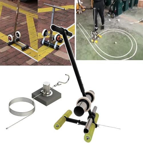 UMJIGF Badminton Court Straight Line Marking Machine, Hand Push Floor Marking Tool, Easy to Use, with Marking Tape Roller, Parking Space/Floor Road Marking, No Need to Bend Down