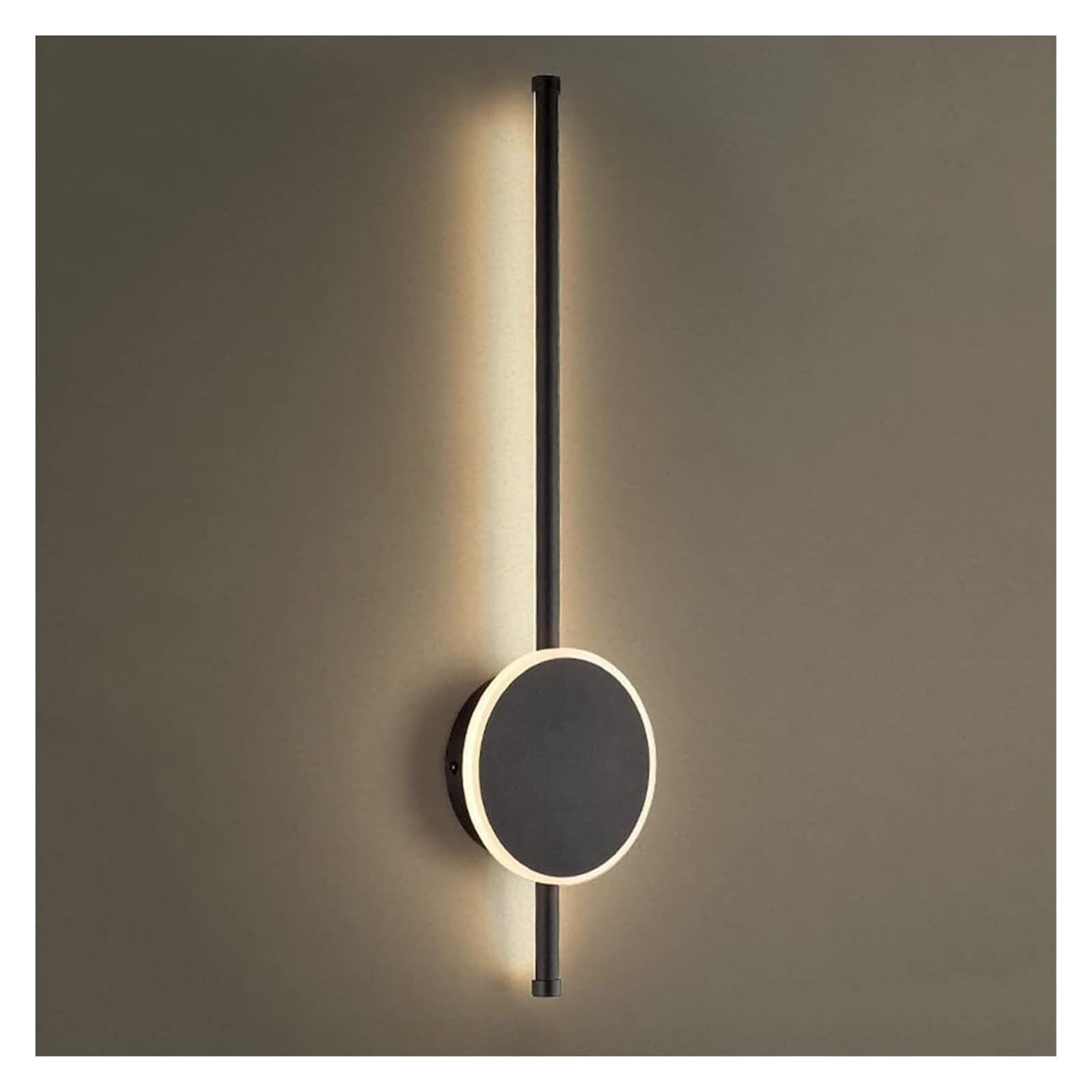 HPTHLY Led Long Wall Sconce Geometric Wall Mount Light Linear Strip Wall Lamp,Luxury (Svart)
