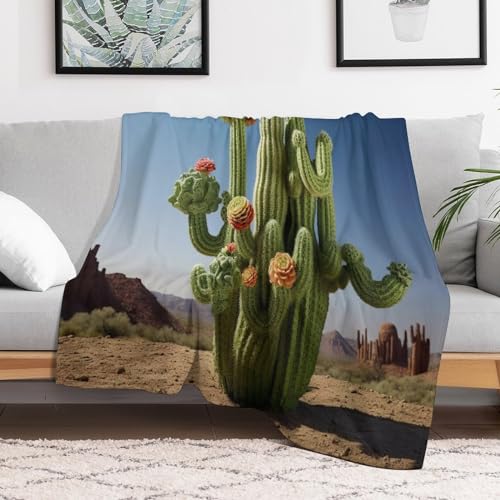 Couverture polaire en cactus de qualité supérieure en flanelle super douce