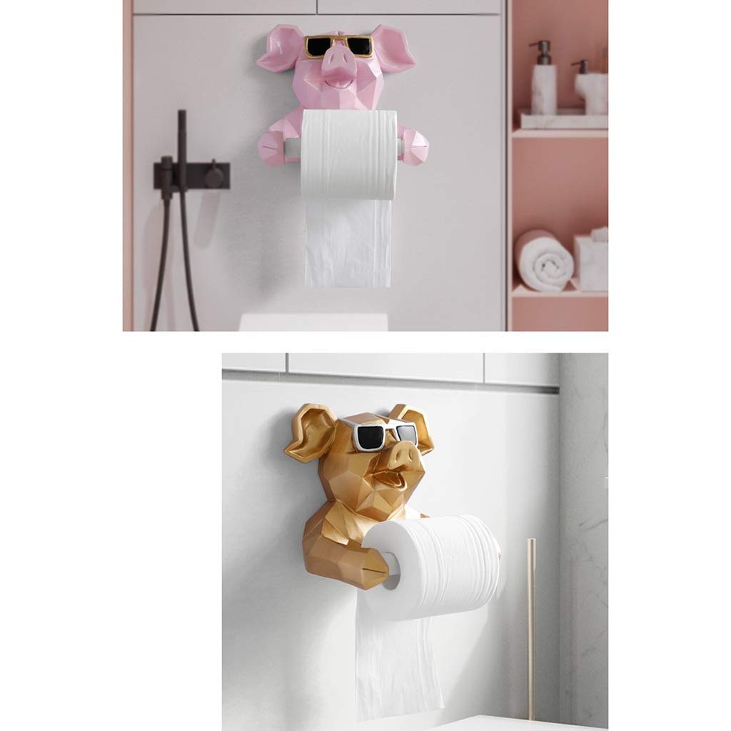 Portarrollos para Papel higiénico, Soporte para Toallas de baño Adhesivo montado en la Pared, para baño de Cocina 22 × 19 × 16 cm Azul (Color: B)
