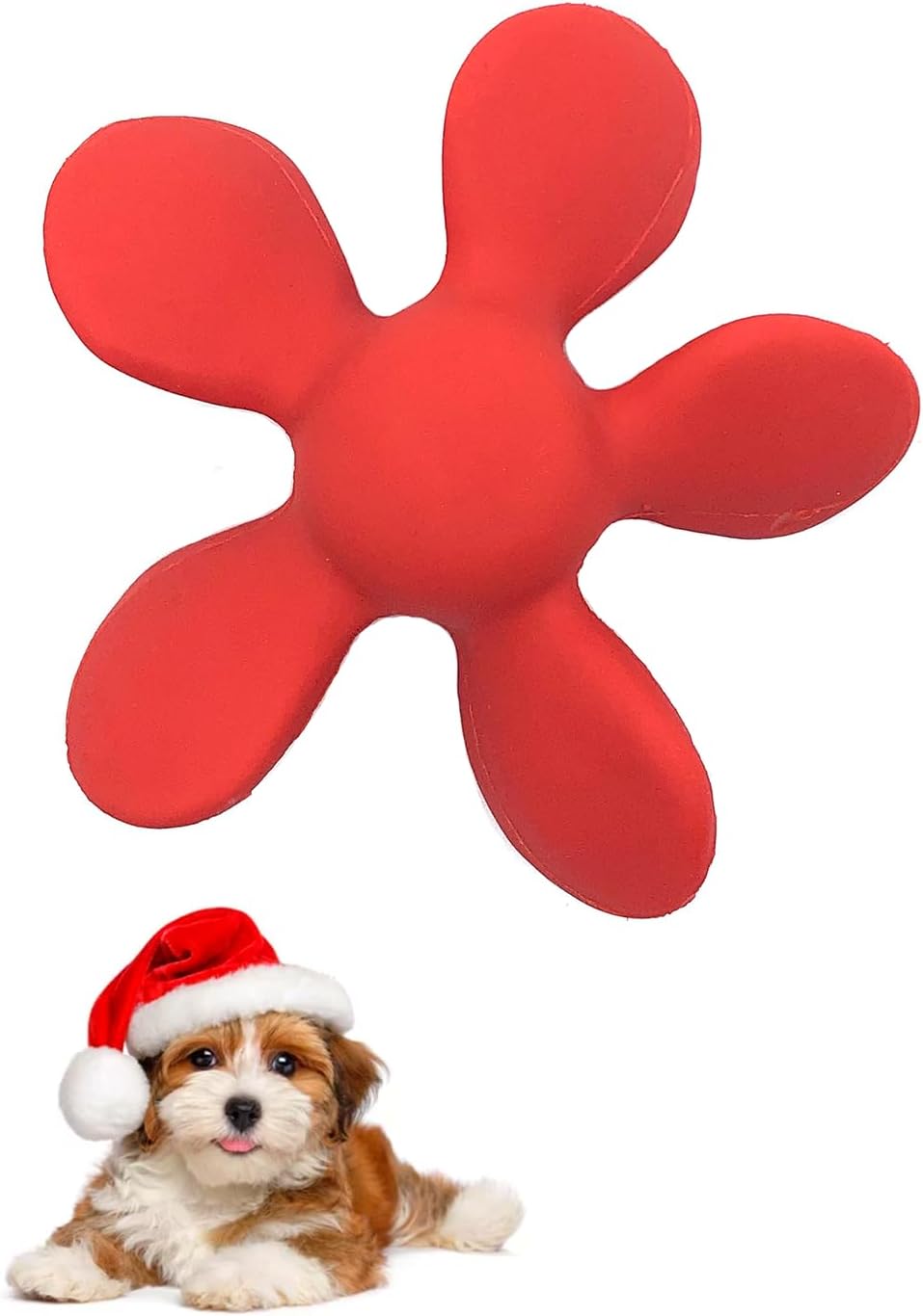 Puppy Toy - Squeaky Dog Toy - Soft - Natural Rubber Latex - 5" in Diameter - Small Breeds & Puppies