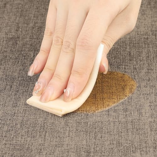 Sets de table imperméables kaki 43x30cm simili cuir résistant lot de 6