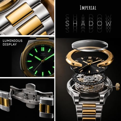 Image of Luxury Business Analog Quartz Watch for Men Sunburst Dial, Stainless Steel Strap, Date Display, Luminous Hands & Water Resistant (Black)